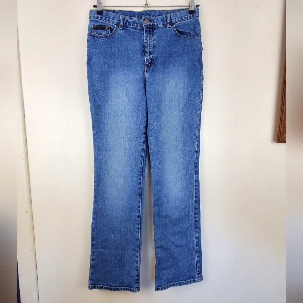 New York Bootcut Jeans 98% Cotton 2% Spandex Size 12 Tall High Rise